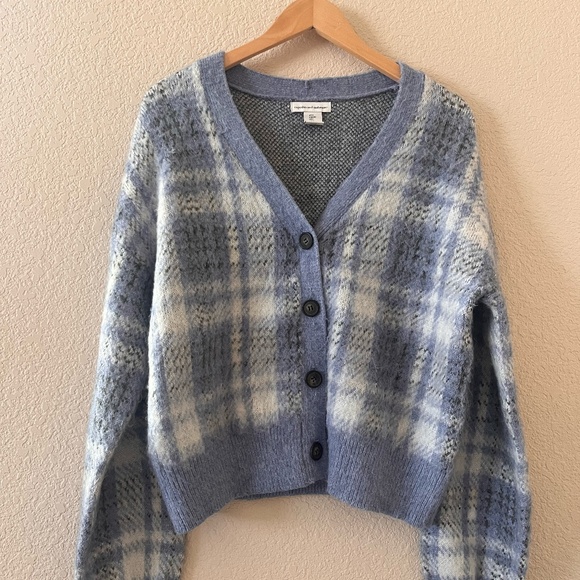 Cupcakes & Cashmere Plaid Cardigan Sweater - Picture 2 of 8